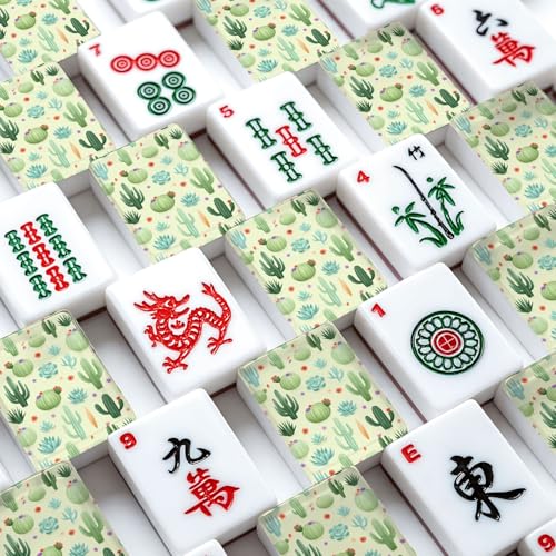 Set American Mahjong con 166 fichas acrílicas grandes 3.6 cm miniatura 4