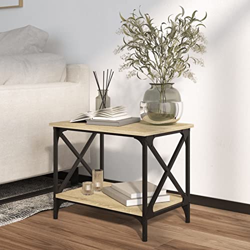 Table basse d'appoint salon chêne sonoma petit espace table à thé Homgoday - 5