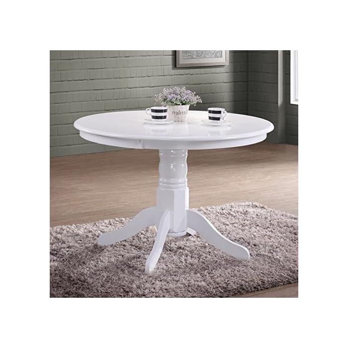 Buy Shabby Chic White Wooden Round Dining Table French Country Pedestal