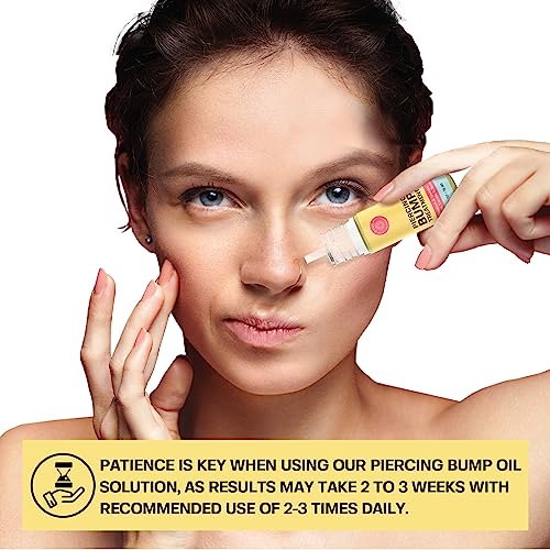 Image of BASE LABORATORIES Piercing Bump Solution & Keloid Bump Removal | Soothing Piercing Aftercare for Piercing Bumps & Keloid Scar Removal | Ear & Nose Keloid Bumps Piercing Aftercare Solution Oil | 0.5 oz