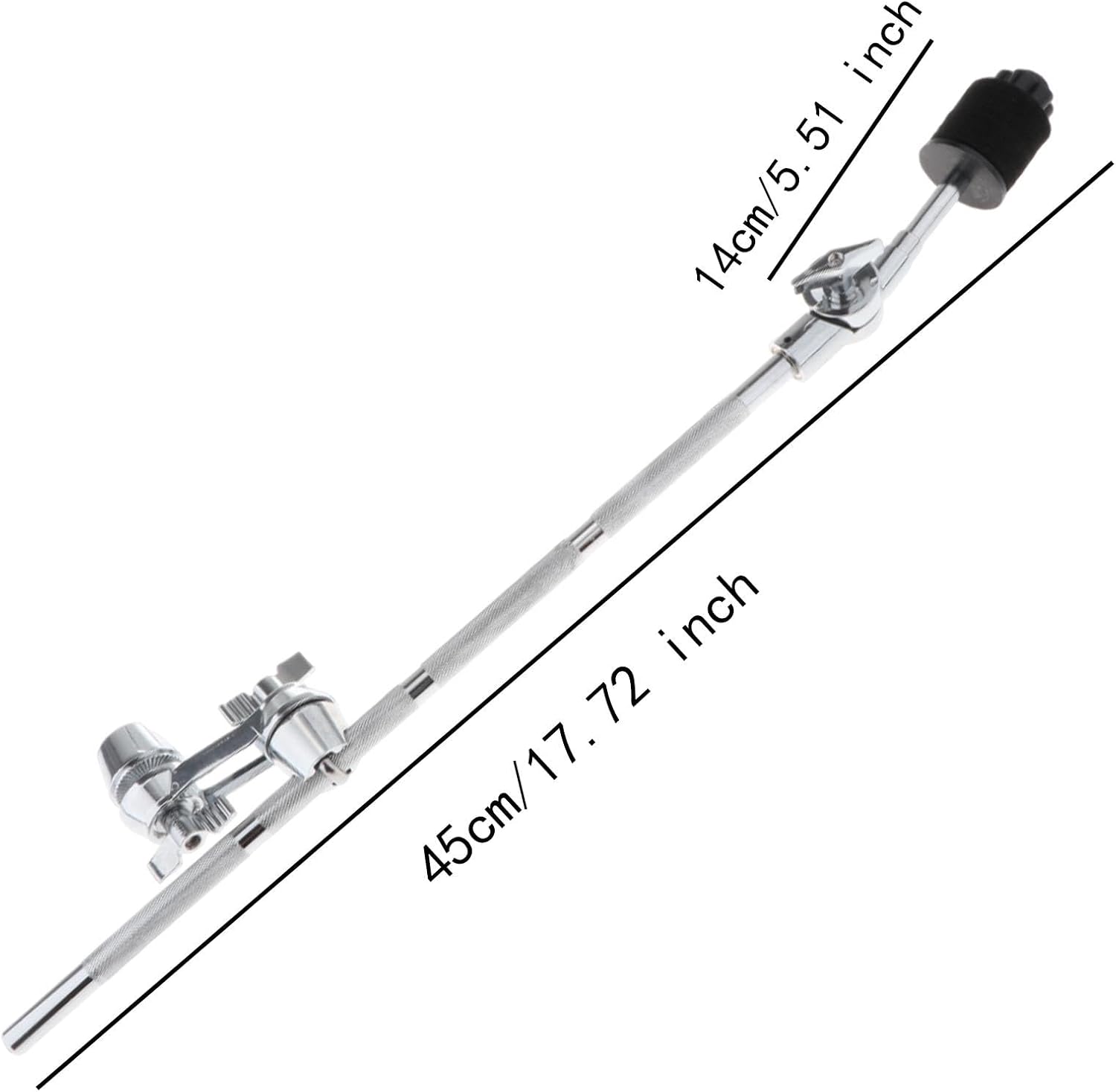 Generic Cymbal Support Arm with Mounting Clamps for Drum Hardware, Length 45cm