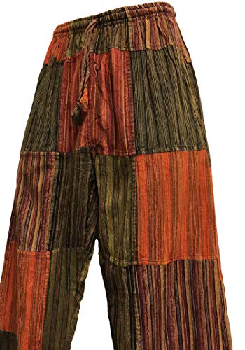 Men's Bohemian Vintage Hippie Alibaba Yoga Patchwork Harem Pants2