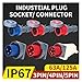 Industrial Plug and Socket 3P/4P/5Pin Electrical Connector 63A 125A IP67waterproof Wall Mounted Male Female 220V 380V(Connector,63A-4P)