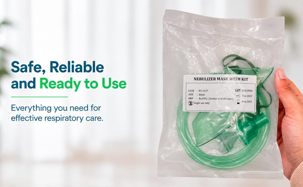 Image of ADULT Nebuliser MASK kit for ALL NEBULIZER Models Pack of 2