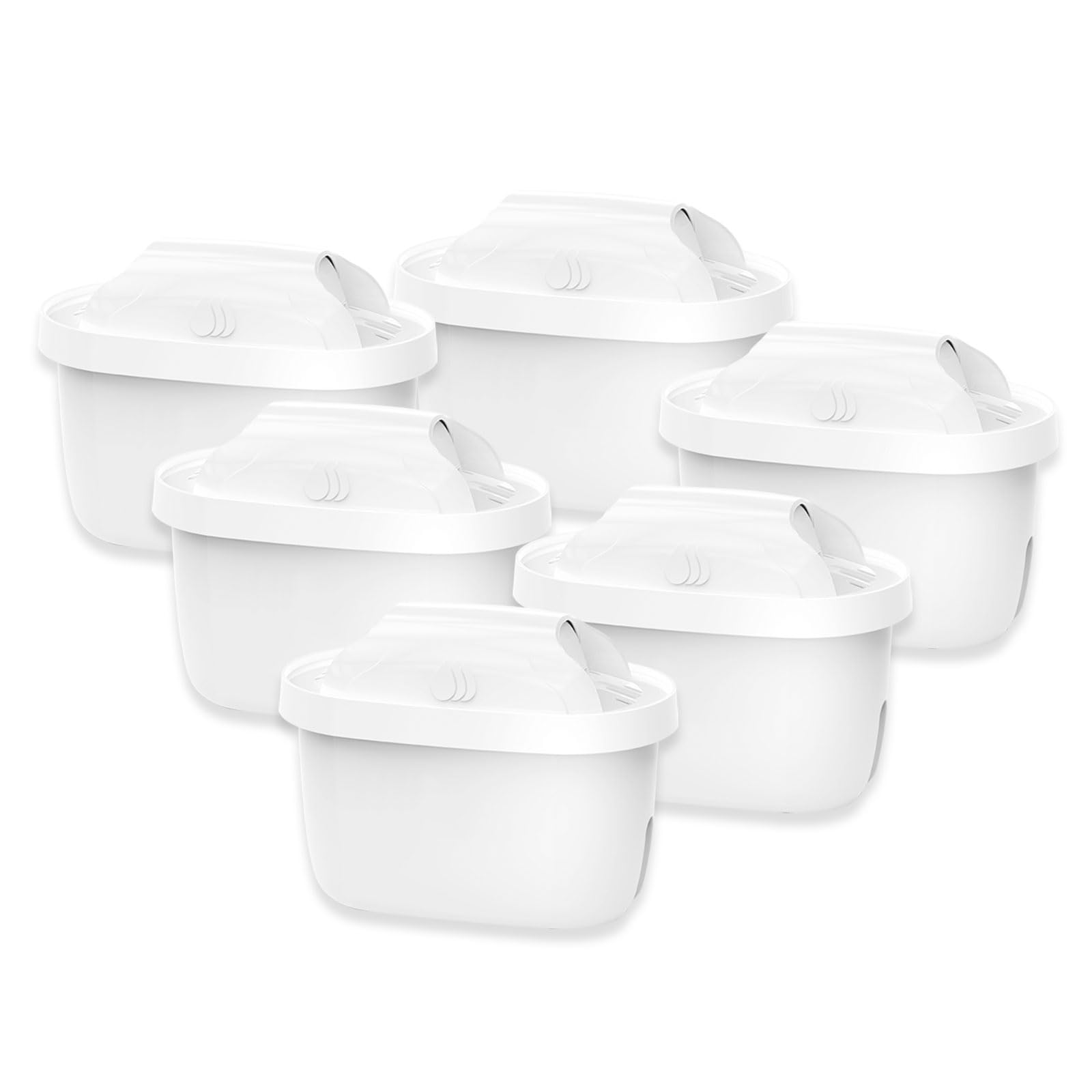 BAMBOOST Water Filter Cartridges Compatible with Brita Maxtra+, Maxtra Plus, Brita Style, Mavea XL Water Tank, Anna Duomax Pack of 6