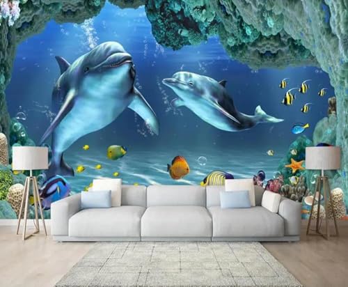 Papier peint mural 3d animaux marins pour chambre et salon