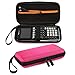 Faylapa Carrying Case Storage for Graphing Calculator Texas Instruments TI-83 Plus TI-84 Plus CE EVA Case Travel Bag Protective Pouch (Pink)