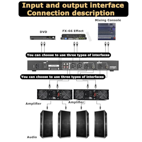 Ecualizador de 31 bandas: procesador de sonido HD con 10 modos preestablecidos, sintonización de frecuencia independiente, claridad DSP para estudios de grabación