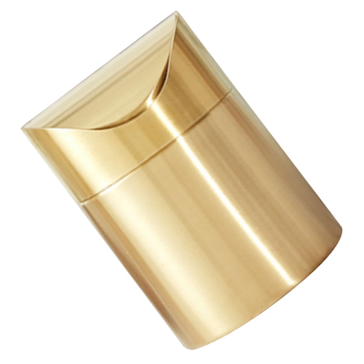 ifundom Kleiner Goldener Edelstahl Mülleimer mit Druckdeckel Platzsparender Desktop Abfallbehälter für Schreibtisch und Auto Multifunktional und Elegant