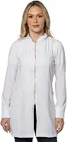 Jaleco Feminino Acinturado Two Way Punho Gola Padre - Carbella - Preto, Branco - PP, P, M, G, GG, G1, G2