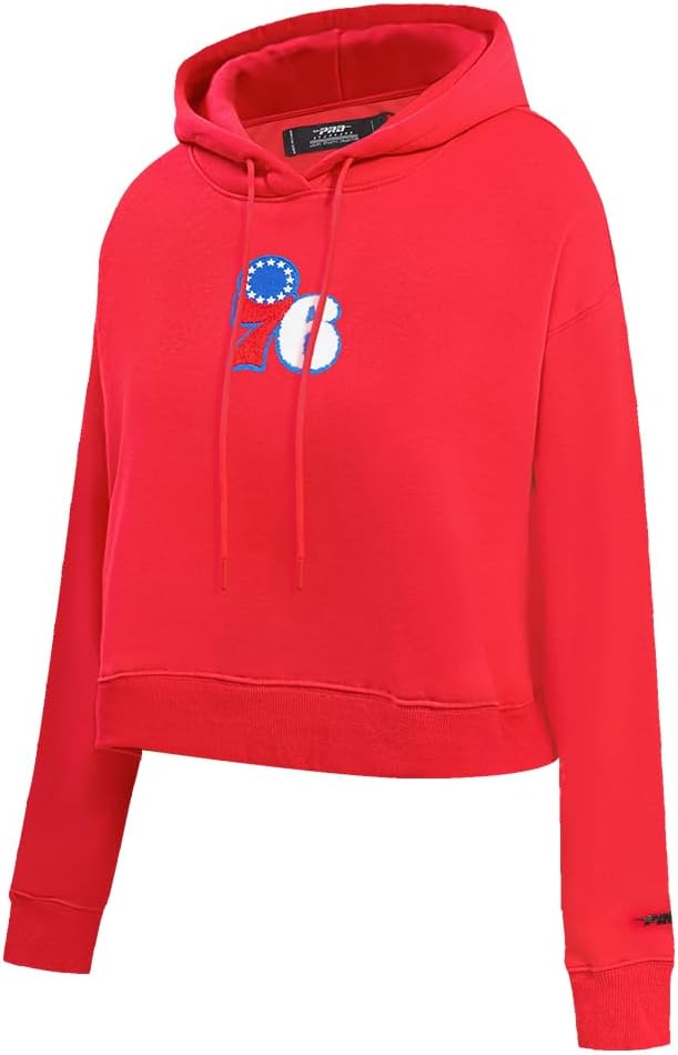 Pro Standard Womens NBA Classic Chenille Cropped Pullover Hoodie