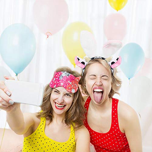 Daljiafa Halloween Dalmatian Cow Headband Spotted Dog Ears Hair Bands Puppy Bow Tie Tail Headpiece Women Hairband Hair Hoops Party Decoration Cosplay Costume Cute Handmade Hair Accessories 2 Set Cow #TOP1