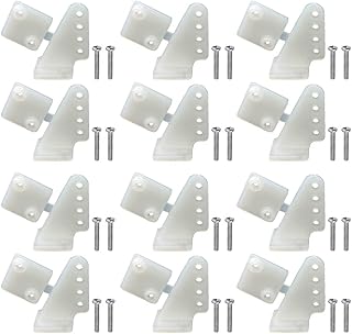 12Sets Nylon Control Horns 4 Holes Positions L11Ã—W11Ã—H20mm for RC Airplane KT Model Plane Parts Accessories with M2x14mm Screw