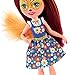 Mattel Enchantimals Felicity Fox Doll & Flick Figure, 6-inch small doll, with long brown hair, animal ears and furry tail, removable skirt and shoes, Gift for 3 to 8 Year Olds​​​​​​​