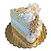 Dezicakes Fake Cupcakes & Cake â€“ Artificial Cakes for Display â€“ Faux Cake Decorations for Home & Kitchen - Cake Plate Fake Food Desserts Carrot Cake Slice Tea Rose