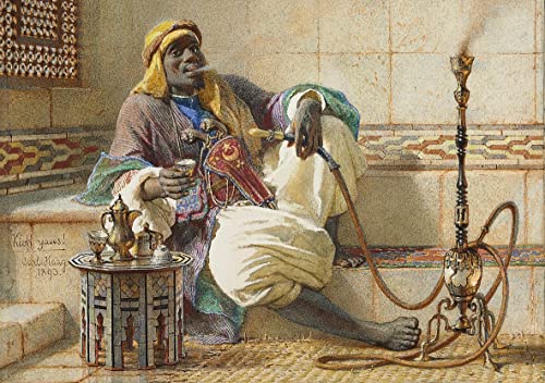 Cuadro en lienzo El descanso de Kieff Yaoo de Carl Haag pintura decorativa para salon 60x90cm