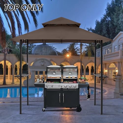 Image of MASTERCANOPY Replacement Canopy top for Grill Gazebo L-GG001PST-F, Brown