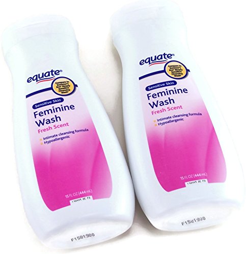 Equate Feminine Wash Sensitive Skin Fresh Scent 15oz Compare to Summers Eve (2 Pack/bottles)