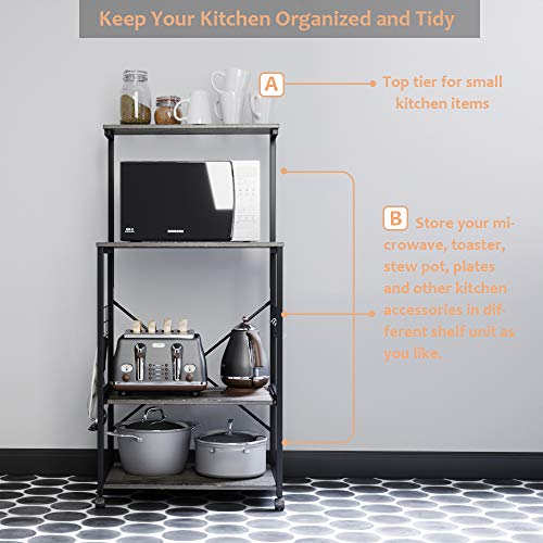 Bestier Kitchen Baker's Rack Kitchen Stand Utility Storage Shelf