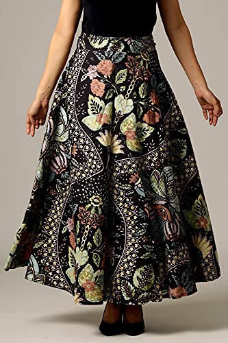 Image of Ravaiyaa - Attitude is everything Cotton Hand Block Floral Printed Wrap Around Women's Free Size Skirt Rapron