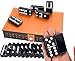 Vovotuzzi Dominos Set for Adults and Kids - Double 6 Domino Set - Dominoes Set for Kids and Adults, Classic Board Game for Family Nights & Travel, Black