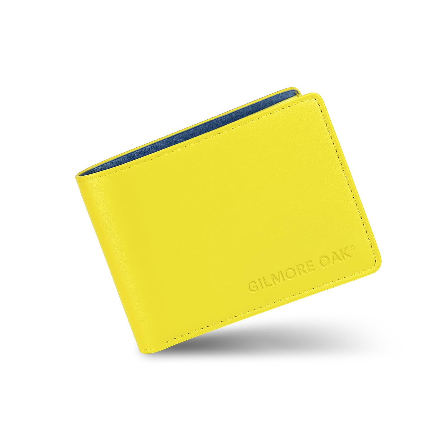 Gilmore Oak Doger Bifold Wallet with 8 Card Slots for Men and Women (Yellow)-image-6
