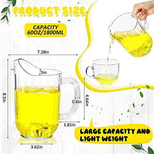 12-Pcs-Plastic-Pitchers-60-Ounce-Clear-Restaurant-Pitcher-Jug-Large-Water-Pitcher-Carafe-Serve-Milk-Tea-Juice-Drink-for-Parties-Container-Dispenser-Beer-Jar