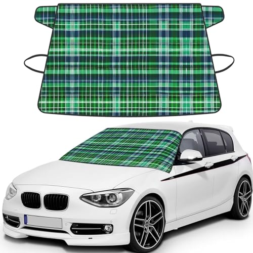 Housse de pare-brise de voiture pour la neige style tartan au ski et en montagne