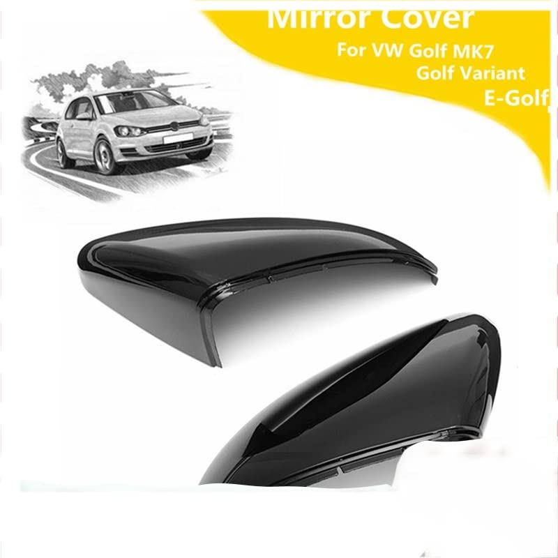 Coques de rétroviseurs noir brillant pour remplacer Golf 7 MK7