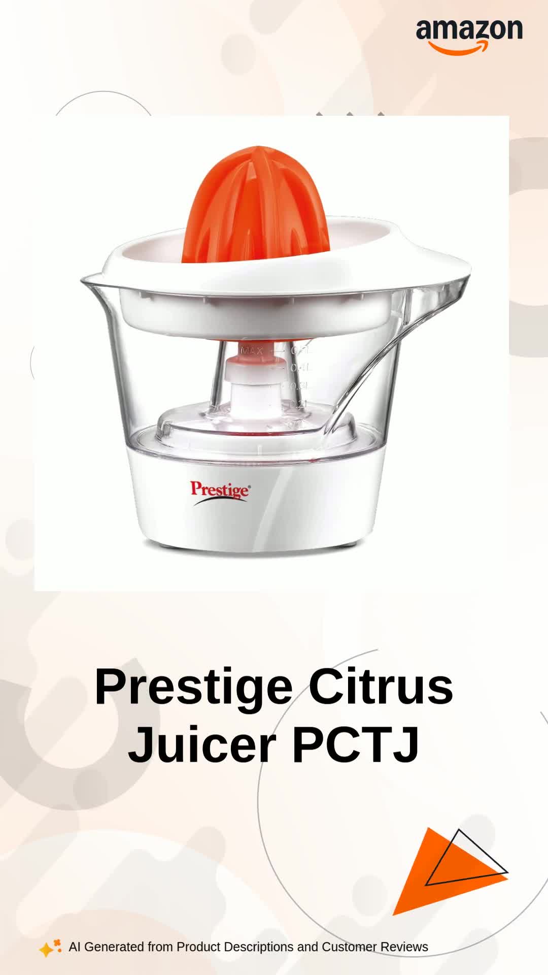 Prestige Citrus Juicer PCTJ 04 - Orange : Amazon.in: Home & Kitchen