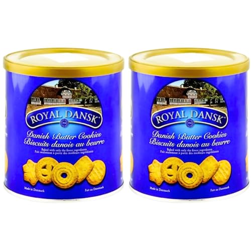 Royal Dansk Danish Butter Cookies 2 Pack 2 x 200g Traditional Danish Butter Biscuit Selection Includes Gifty Goodness Shopping List