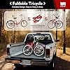 FOELANNE Bike for Adult, Folding Adult Tricycle 7 Speed With Basket Low Step Through For Seniors Red 24 inches #3