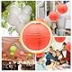 Ruidee 6 Stücks Papierlaterne Rund Lampenschirm Hochtzeit Party Dekoration Papierlampen für Hochzeit Party Geburtstage Dekoration（Rot）