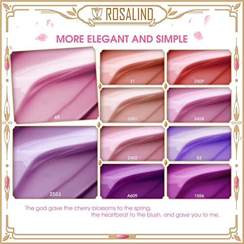 ROSALIND UV Nagellack Shellac Nagellack 10PCS Farbgel Color Nail Gel, Lila Rosa Rot Semi Permanent Nägel Shellac Set… – Bild 3