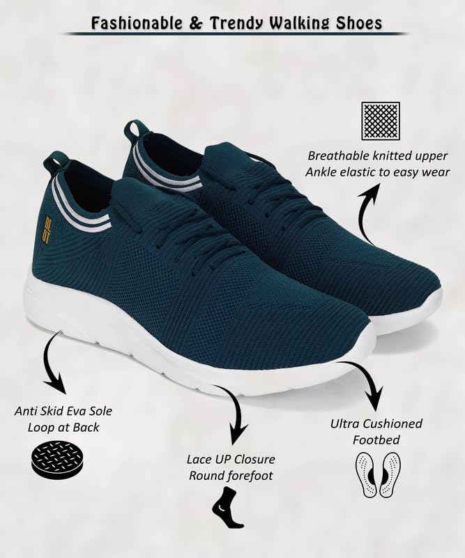 PARAGON K1217G Stylish Walking Shoes for Men | Comfortable Soft Cushioned Insole, Ankle Elastic for Easy Wear, Breathable Upper Material, Easily Washable Sports Shoes | Ideal for Everyday Use 4 51RSt2sY03L