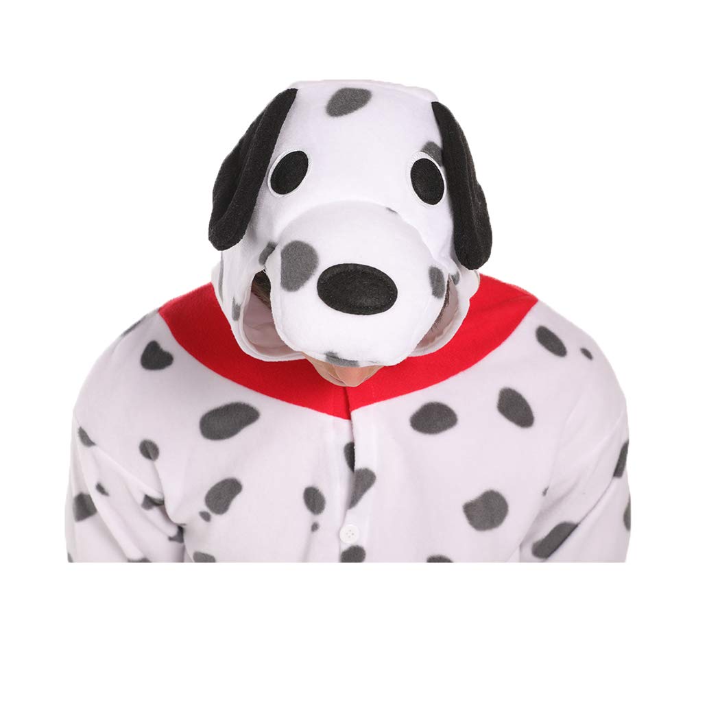 Guturris Unisex Pigiama Dalmata Animale Onesie Animale Costumi Cosplay Adulto Bianco
