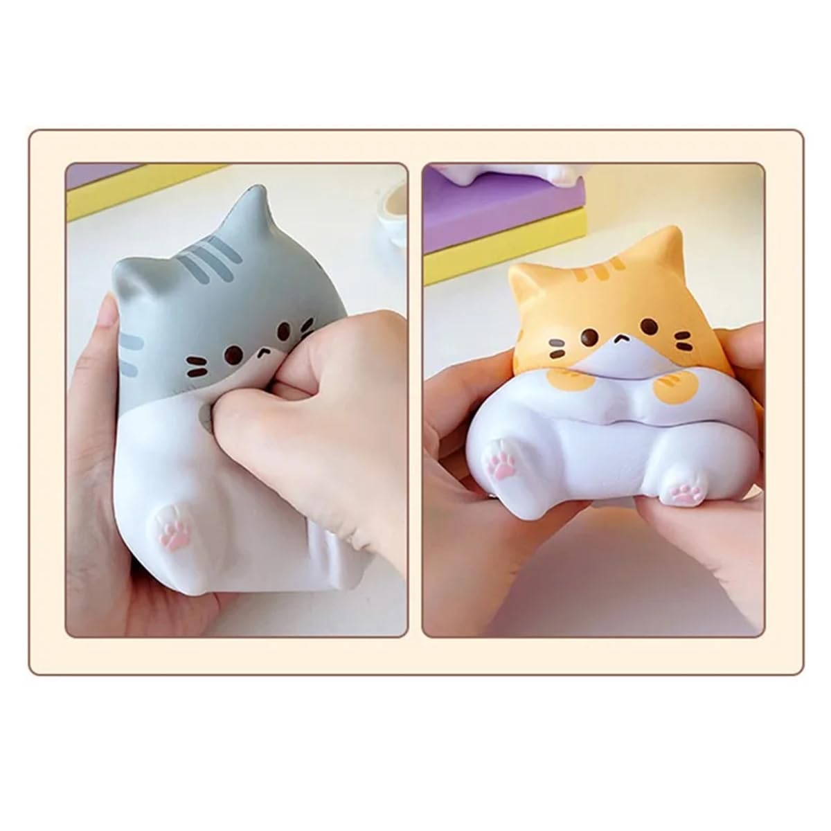 Amazon.co.jp: スクイーズ 猫 可愛い おもちゃ ストレス解消グッズ
