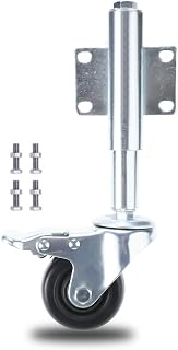 NORJIN 4 Inch Gate Wheel, Spring Loaded Gate Caster Heavy Duty Gate Wheel Swivel Caster with Spring Stopper Device, 110Kg/242Lbs Capacity