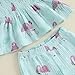 Partclots Baby Girl Summer 2 Pcs Outfits Tie Up Ruffle Camisole Tops Bell Bottom Pants 6 9 12 18 24 Months 2 3 T (Green flamingo, 12-18 Months)
