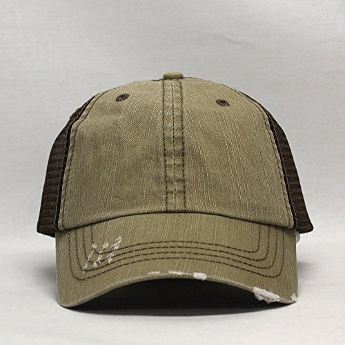 Image of The Vintage Year Distressed Cotton Unstructured Soft Mesh Breathable Adjustable Dirty Wash Dad Hat Trucker Baseball Cap