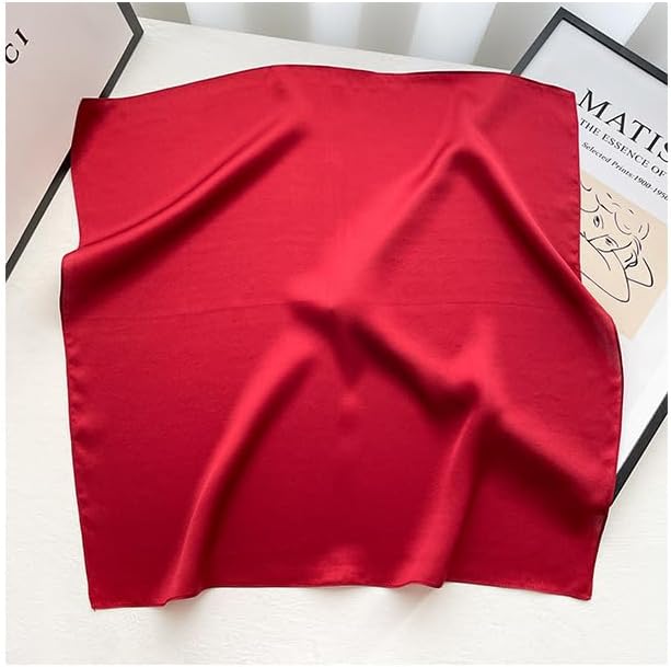 Mulberry Silk Scarfs Women Small Square Scarf 21" x 21" Breathable Lightweight Neckerchief Headscarf - Image 3