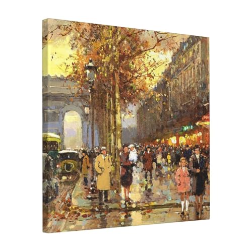 絵画 フレーム装飾画 エトゥアールレオンコルテス The Arch Of Triumph キャンバスアート アートパネル 壁画 壁掛け 絵 モダンアート 版画 壁飾り 世界の名画 ポスター 40x40cm