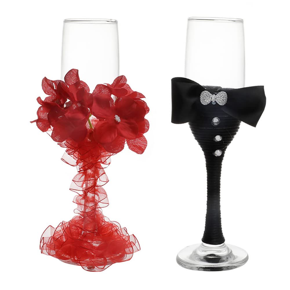 Verres À Champagne pour Les Mariés, pour Mariage, Fiançailles, Flûtes À Grillage, Fête Prénuptiale, Verres Mr Et Mrs (Type5) (Type6)
