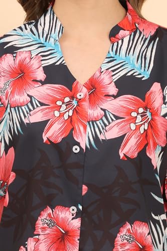 Image of Womens Printed Casual Shirts and Shorts Set 2-Piece Co Ord Set for Women Vacation Outfit