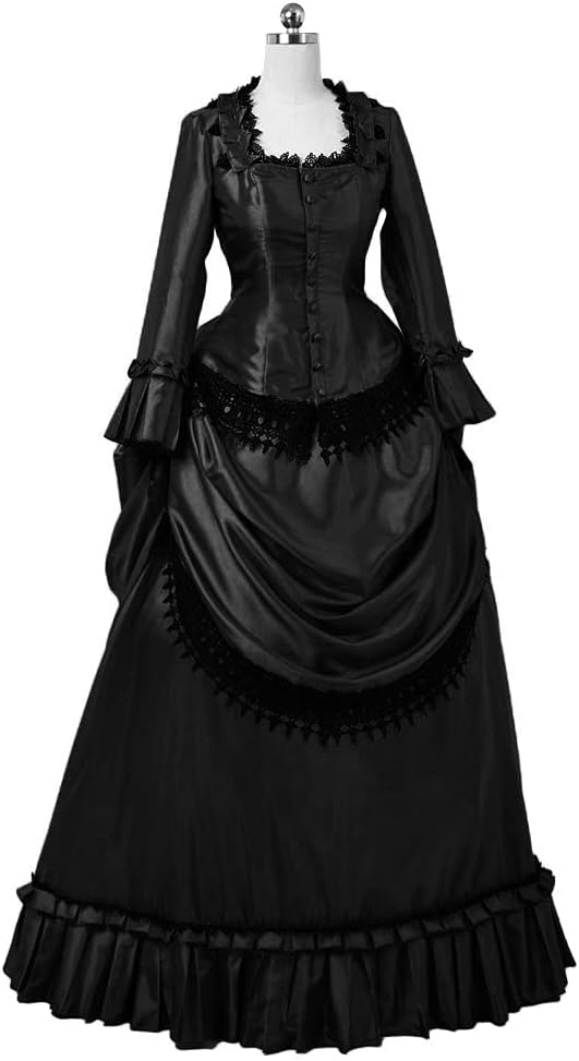 Steampunk Victorian Gothic Cosplay Costume Victorian Bustle Dress Gown Costume Edwardian Evening Dress - Image 2