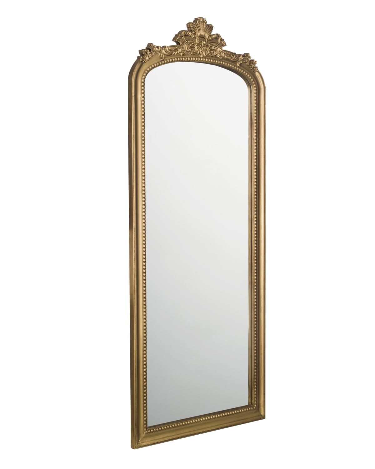 PILIHOME Vintage Gold Arched Floor Mirror Full Length, Antique Ornate ...