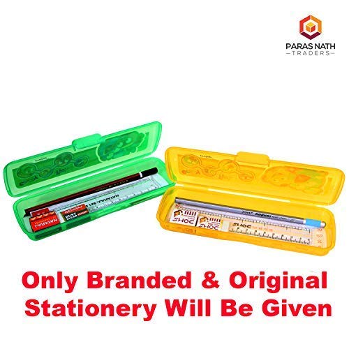 Image of LUCID...We Build Relations Pencil Case Set for School Use with Branded Stationery for Birthday Parties Return Gift Purpose with Complementary Gift Wrap. (Pack of 18)