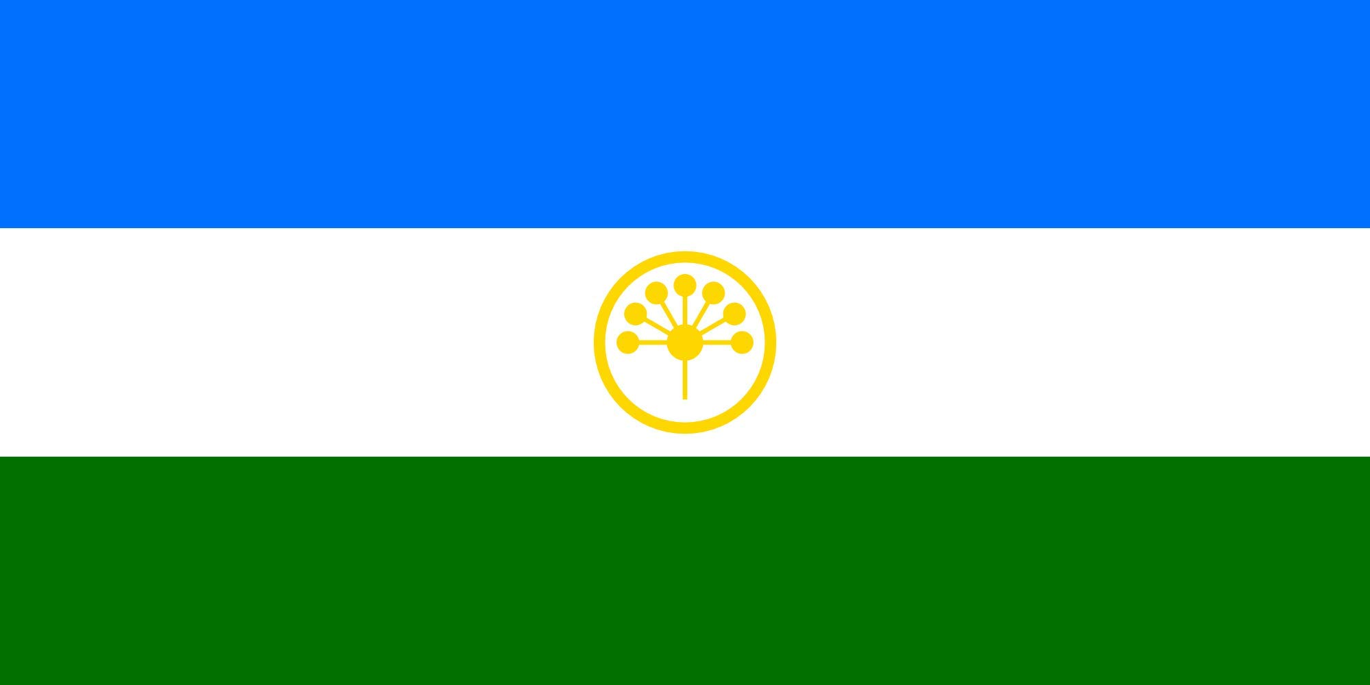Drapeau Bashkortostan 1992 XL d'excellence en grand format paysage 2.16m²