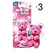 AREON Smile Deodorante Auto Bubble Gum Orso Rosa Divertenti da Appendere Specchietto Retrovisore Simpatici 3D (Confezione da 3)