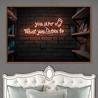 Framed Canvas Wall Art Illuminated Words 3D Industrial Inspirational Multicolor Neon Pop Art Quotes Typography Urban - 16x24 inches